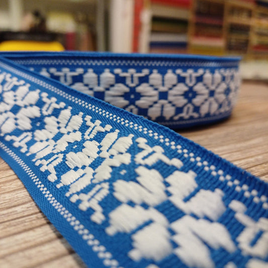 Traditional ribbon, sash 36mm-blue-LV