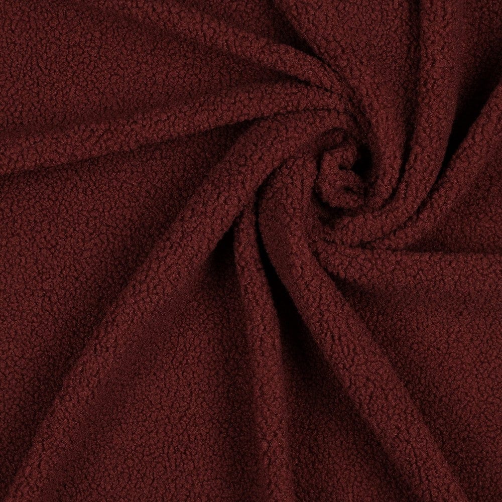 Teddy fabric - burgundy 270 g/m²