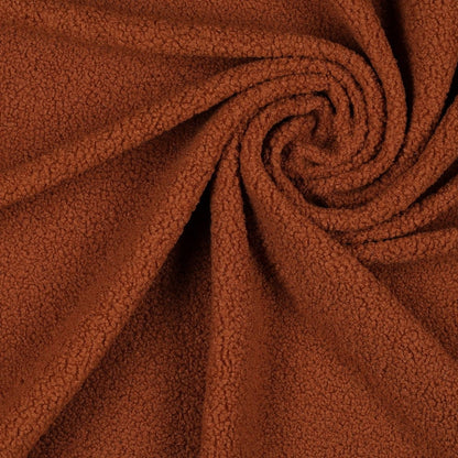Teddy fabric in rust tone 270 g/m²