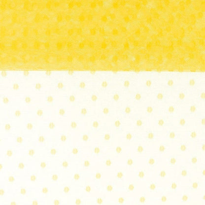 Yellow tulle with pom-poms