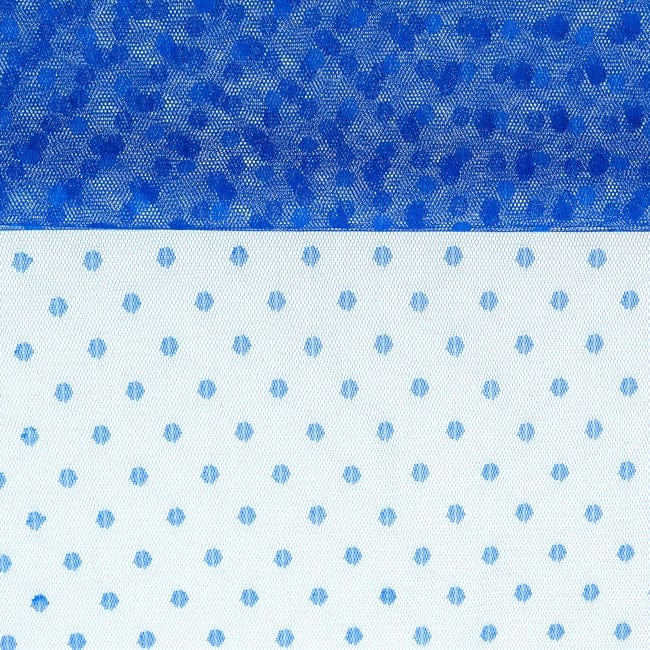 Tulle with pompoms - royal blue