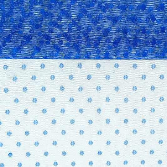 Tulle with pompoms - royal blue