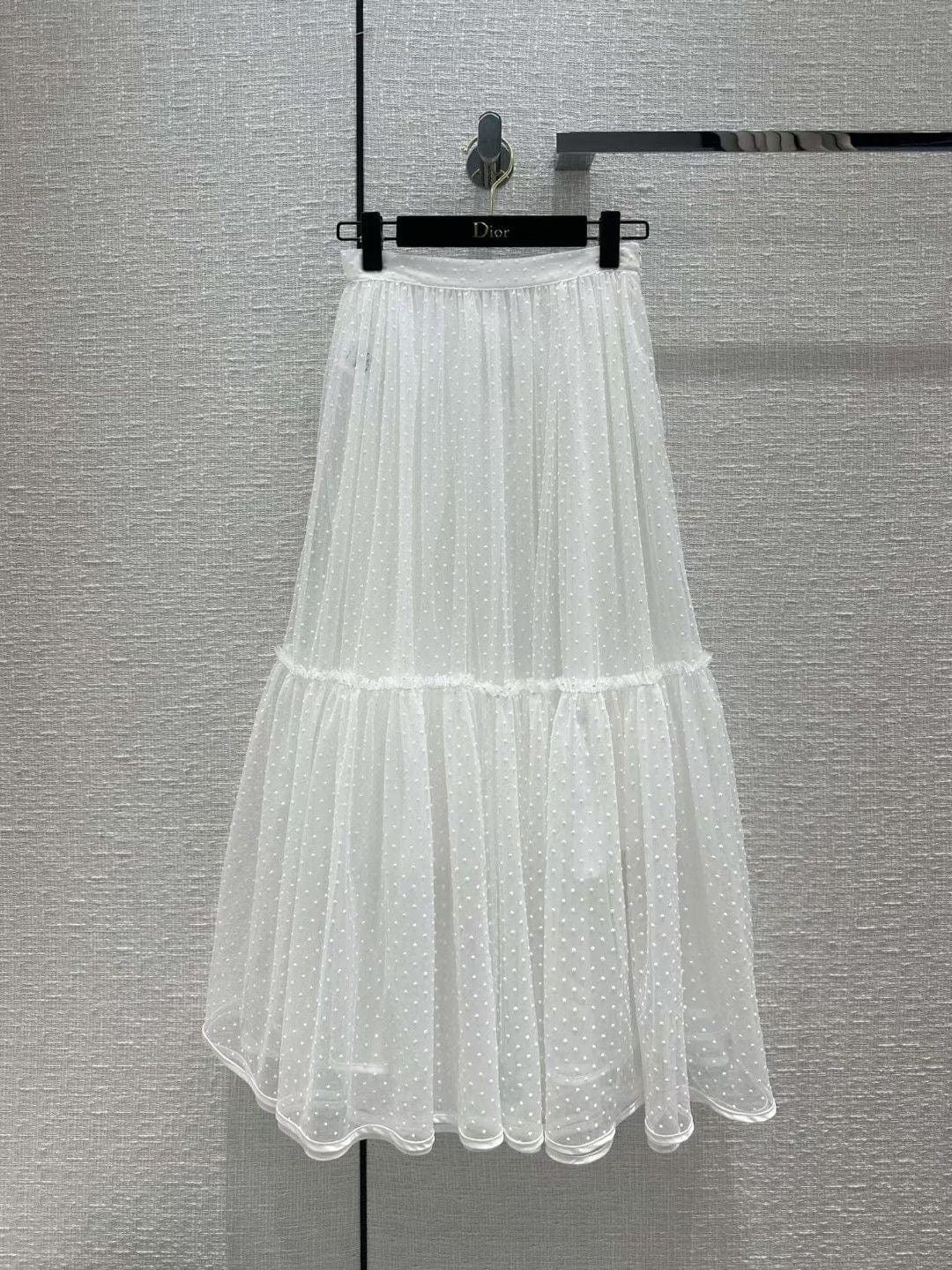 Tulle with polka dots - royal blue