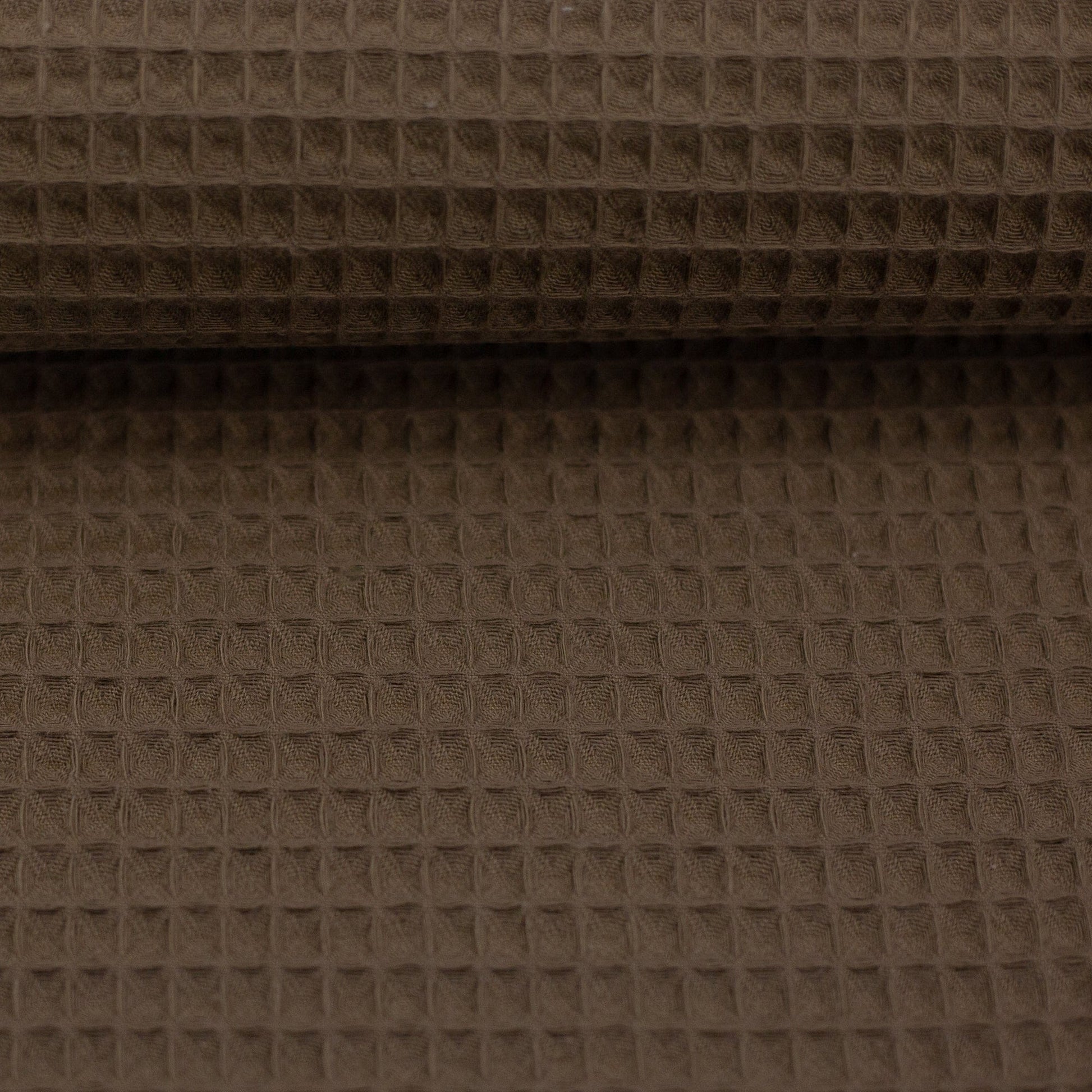 Waffle fabric-brown 230 g/m²