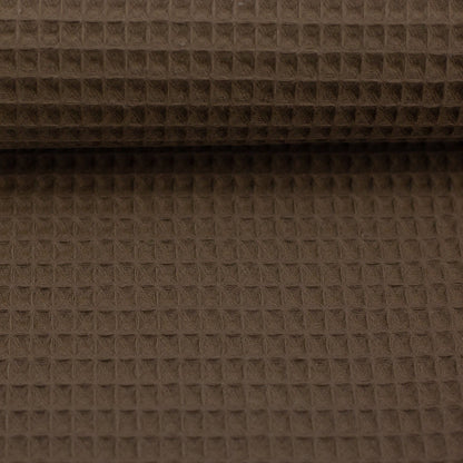 Waffle fabric-brown 230 g/m²