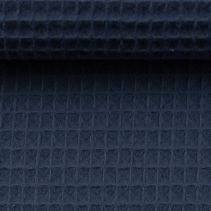 Waffle fabric, denim blue 230 g/m²