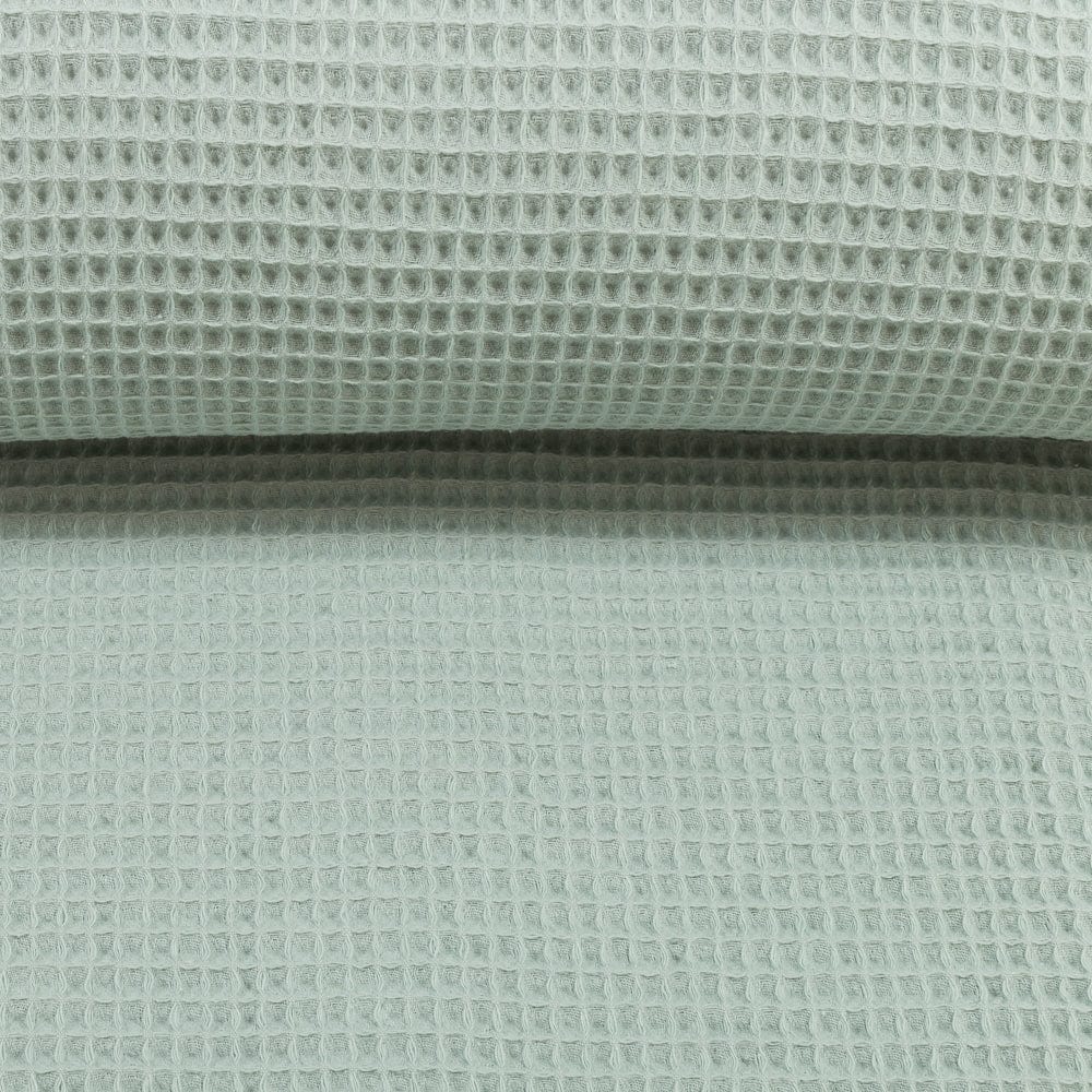 Sage green waffle fabric 230 g/m²