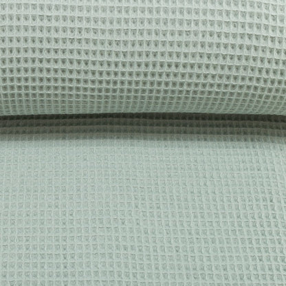 Sage green waffle fabric 230 g/m²