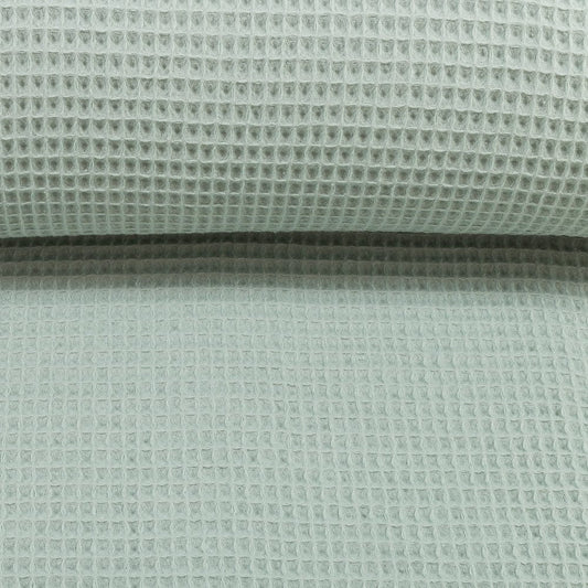 Sage green waffle fabric 230 g/m²