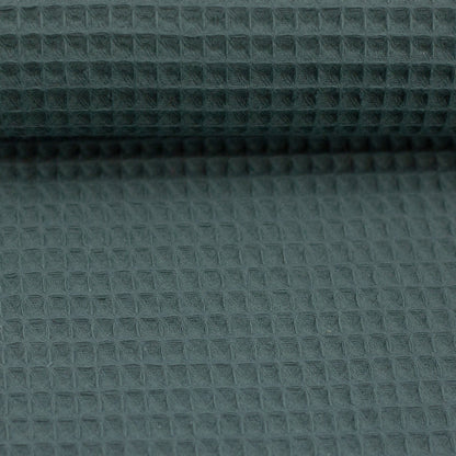 Waffle fabric, dark gray-green 230 g/m²