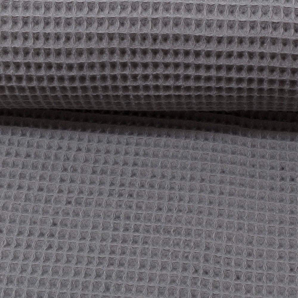 waffle fabric, dark gray 230 g/m²