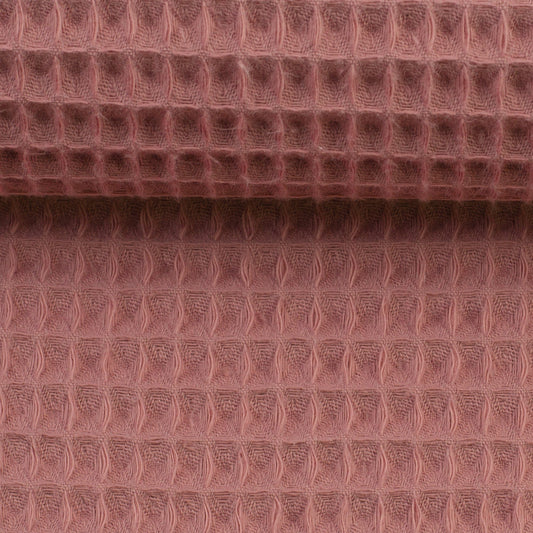 Waffle fabric - old rose 230 g/m²