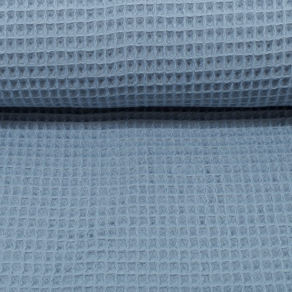 Waffle fabric, blue-grey 230 g/m²