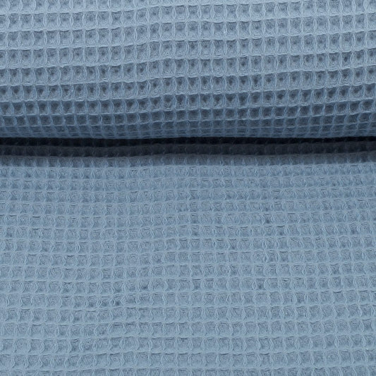 Waffle fabric, blue-grey 230 g/m²