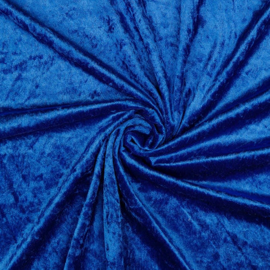 Velour with a crinkle effect - cornflower blue 160 g/m²
