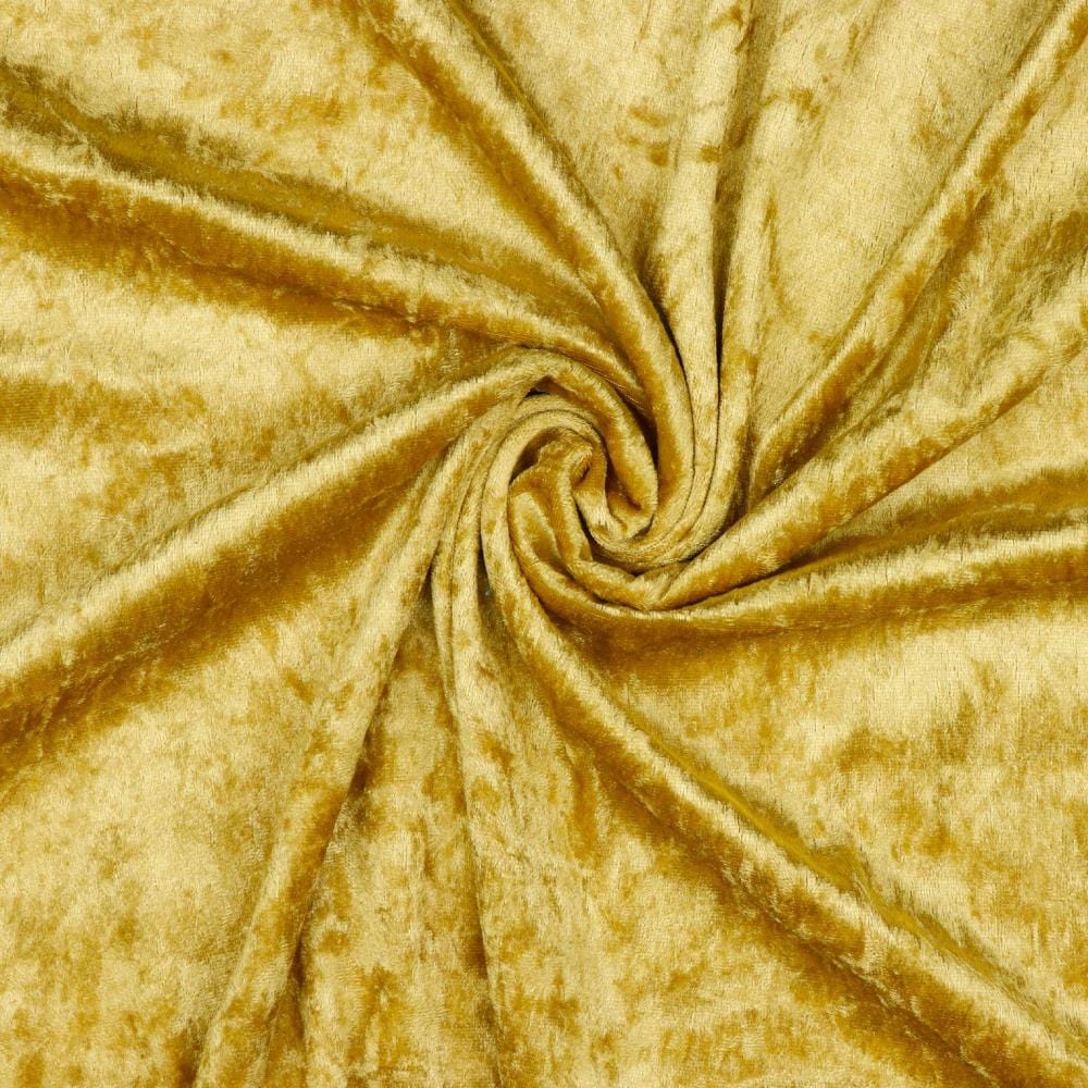 Velour with crinkle effect-gold 160 g/m²